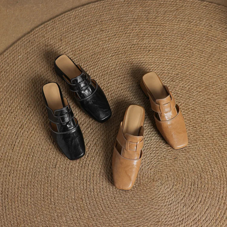 Andie Genuine Leather Mules
