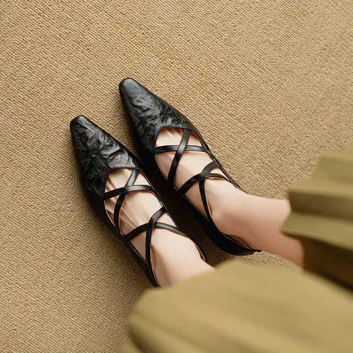 Paola Genuine Leather Heels