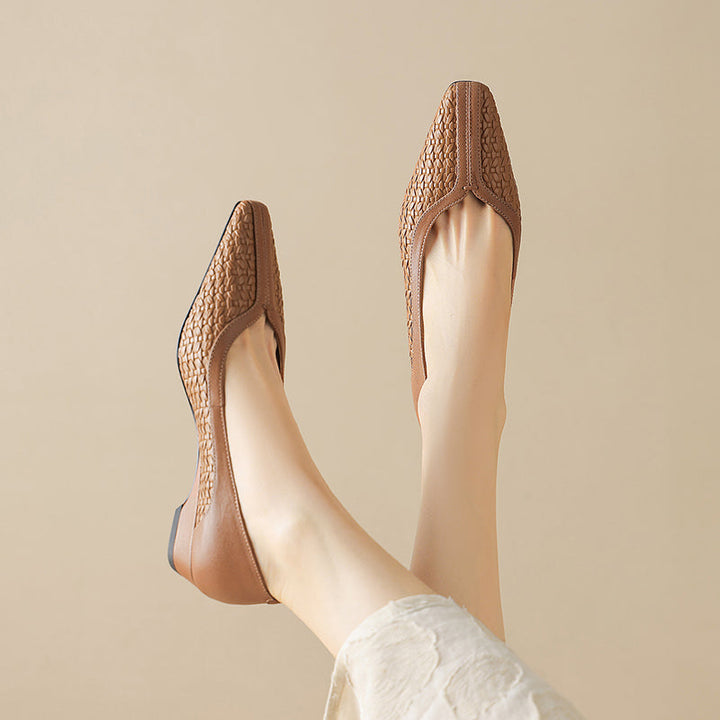 Edina Genuine Leather Heels