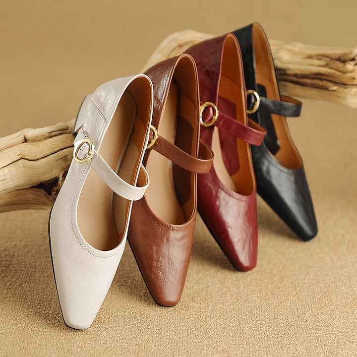 Nyssa Genuine Leather Heels