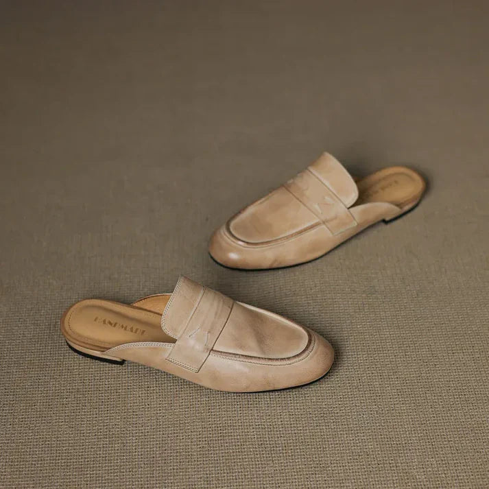 Lilou Genuine Leather Mules