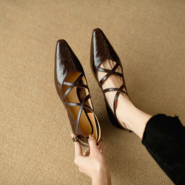 Paola Genuine Leather Heels