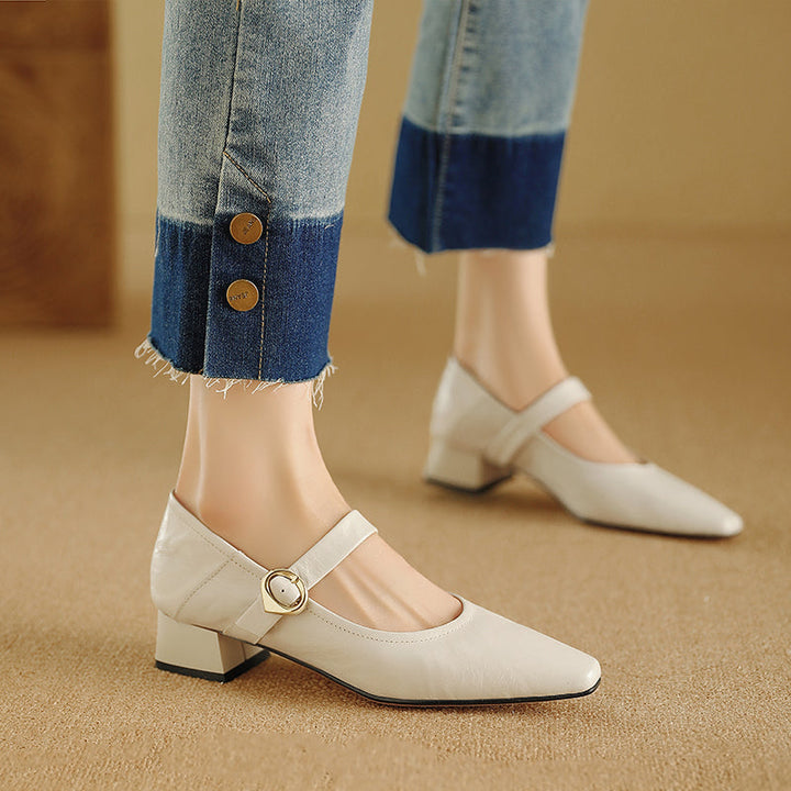 Nyssa Genuine Leather Heels