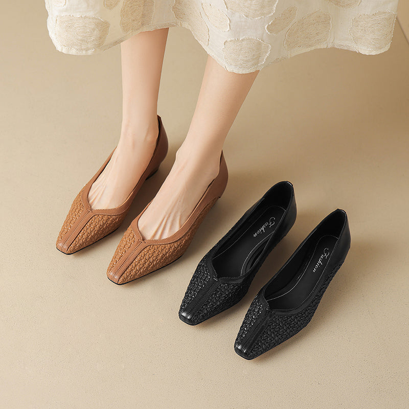 Edina Genuine Leather Heels