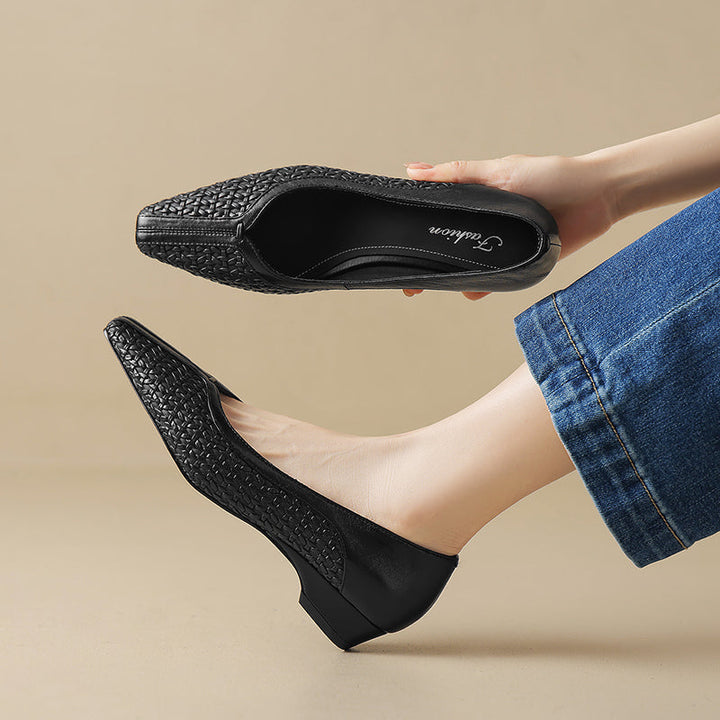 Edina Genuine Leather Heels