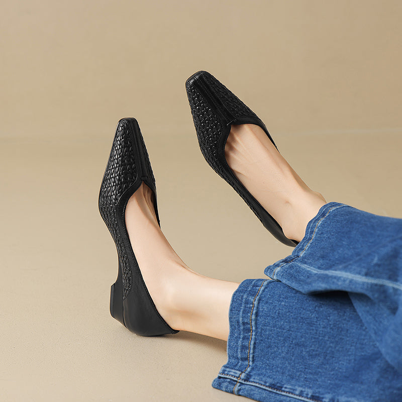 Edina Genuine Leather Heels