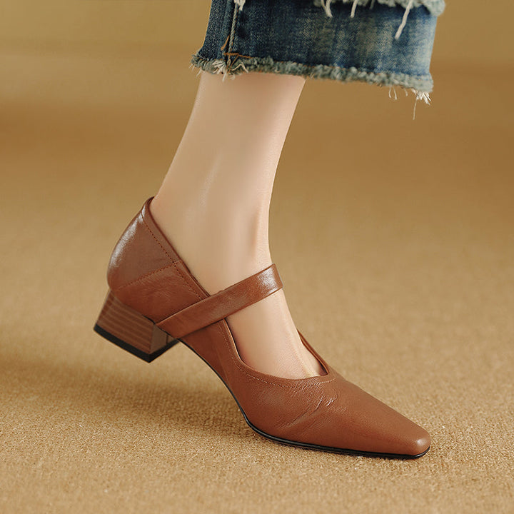 Nyssa Genuine Leather Heels