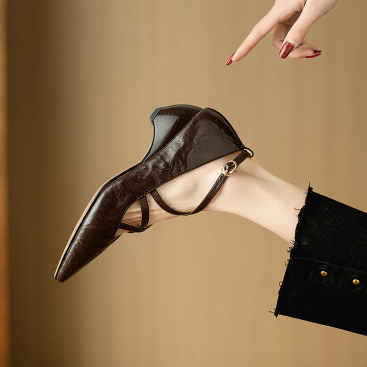 Paola Genuine Leather Heels