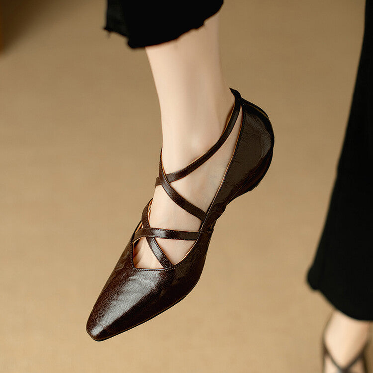 Paola Genuine Leather Heels