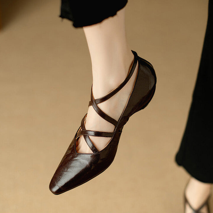 Paola Genuine Leather Heels