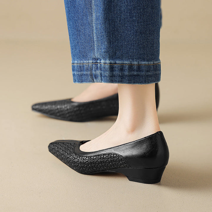 Edina Genuine Leather Heels