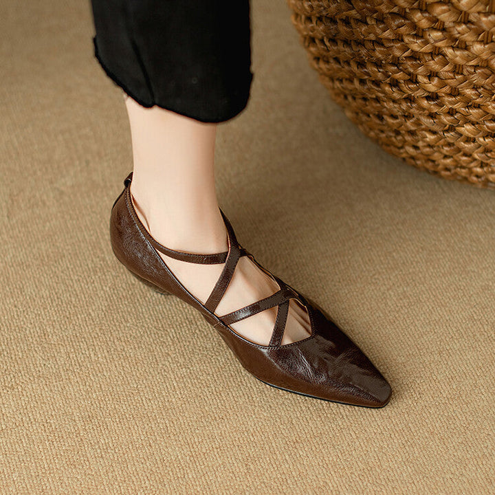 Paola Genuine Leather Heels