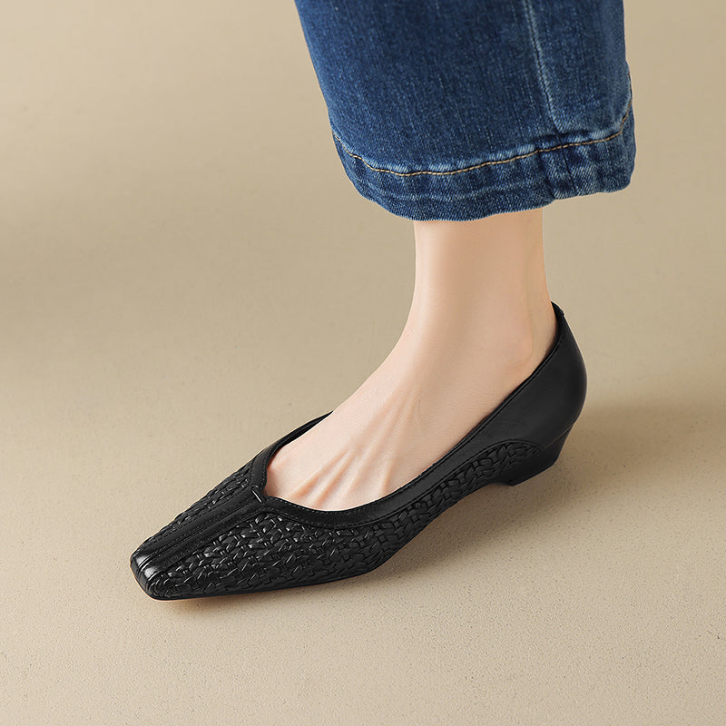 Edina Genuine Leather Heels