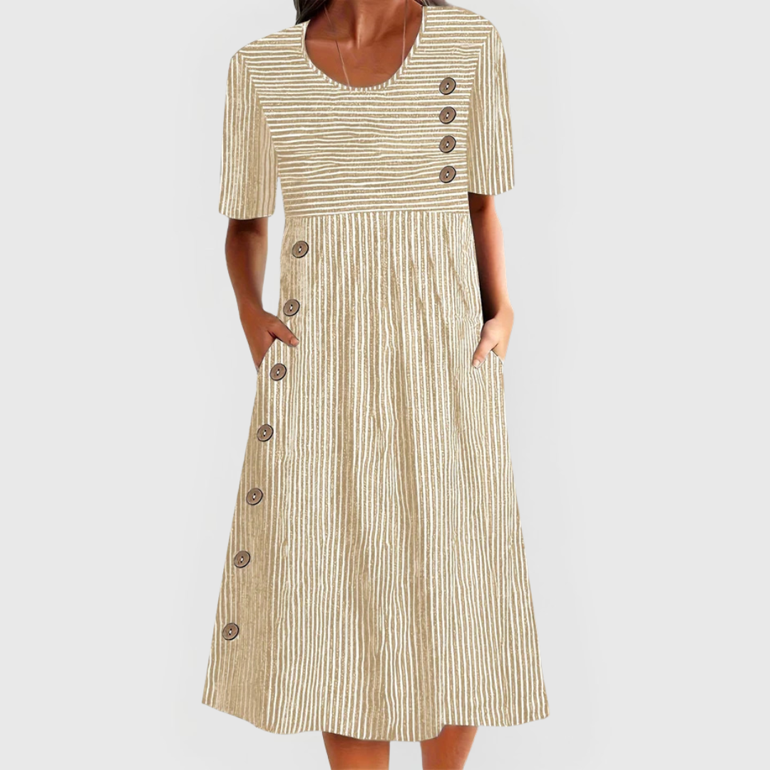 Selina™ Striped Midi Dress