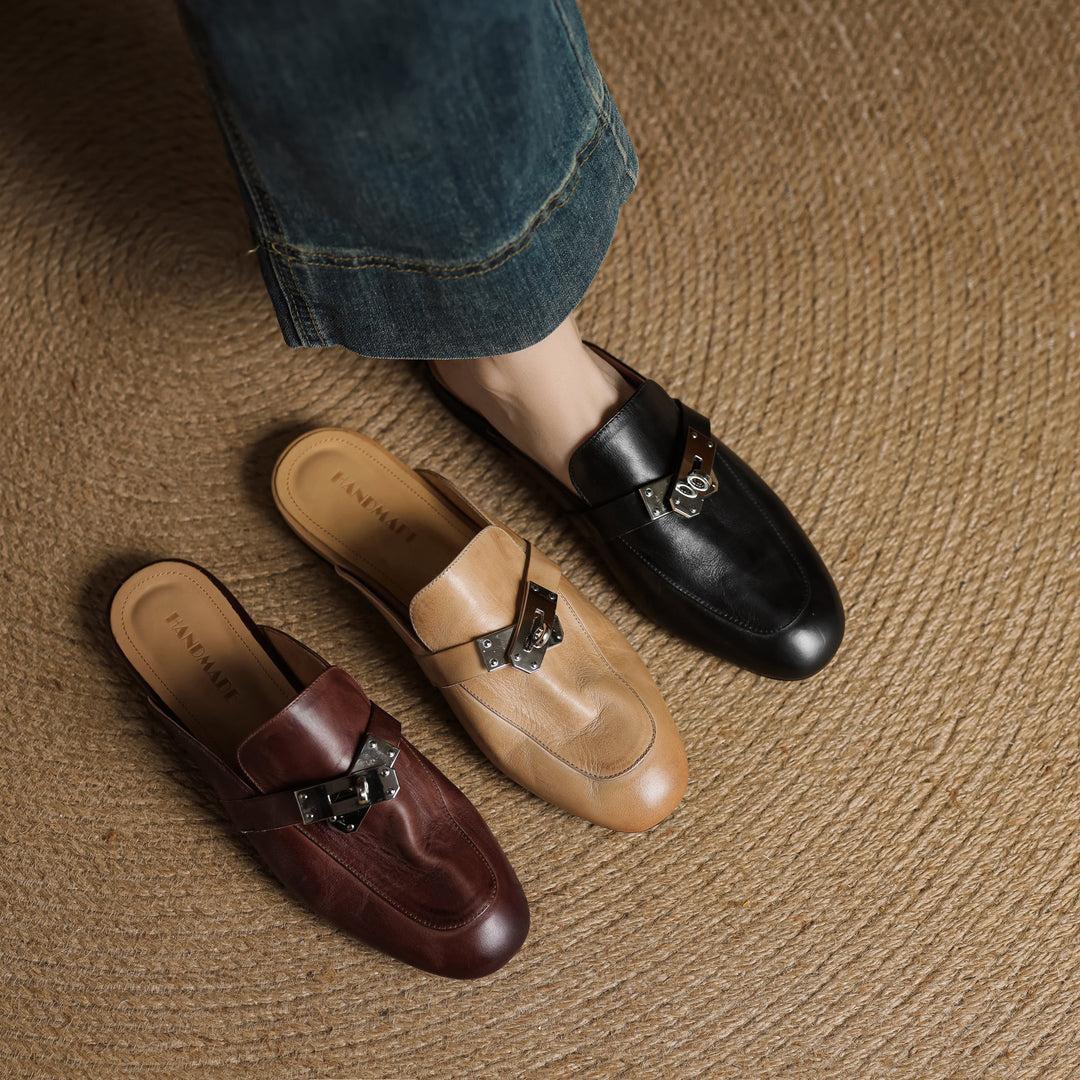Dessa Genuine Leather Mules