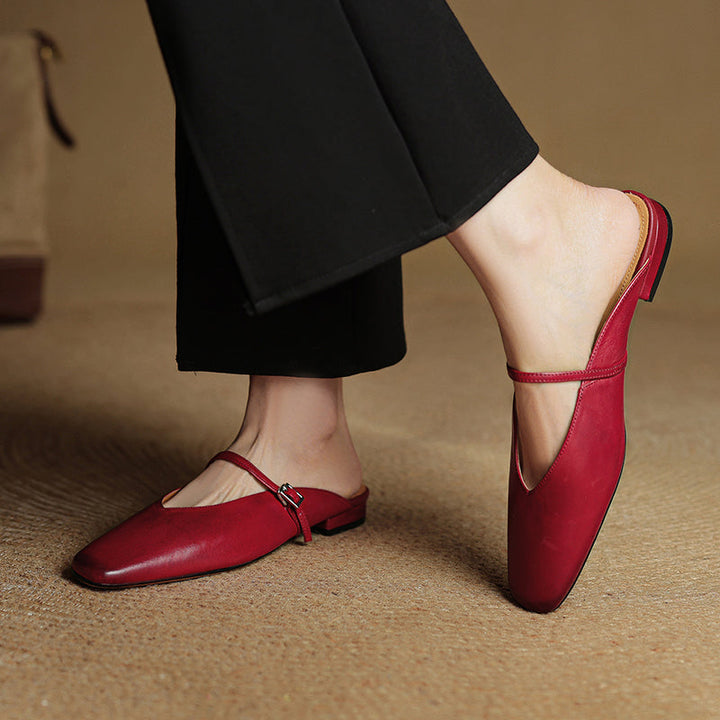 Marisol Genuine Leather Mules