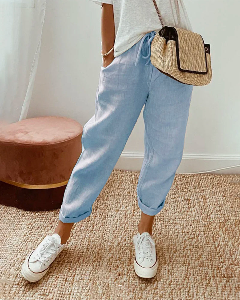 Elara | Elegant Breathable Wide-Leg Trousers
