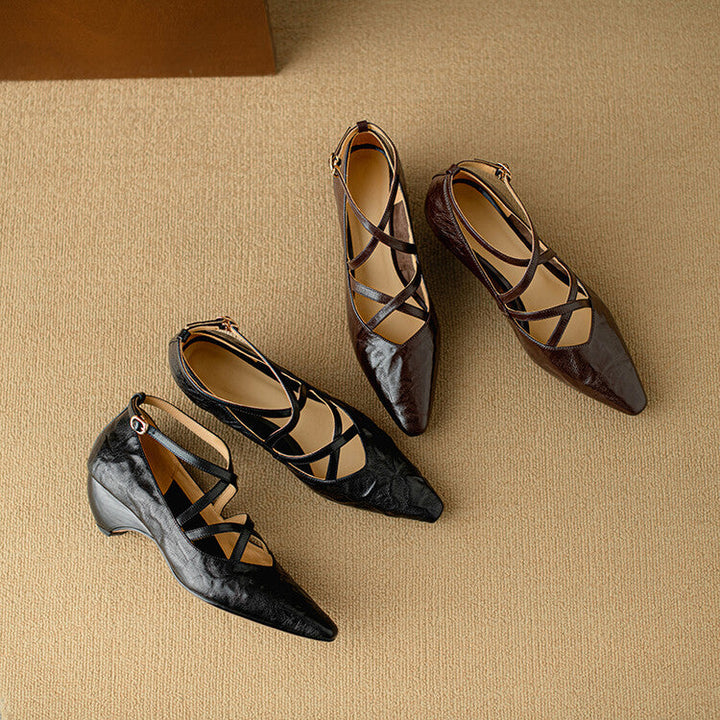 Paola Genuine Leather Heels