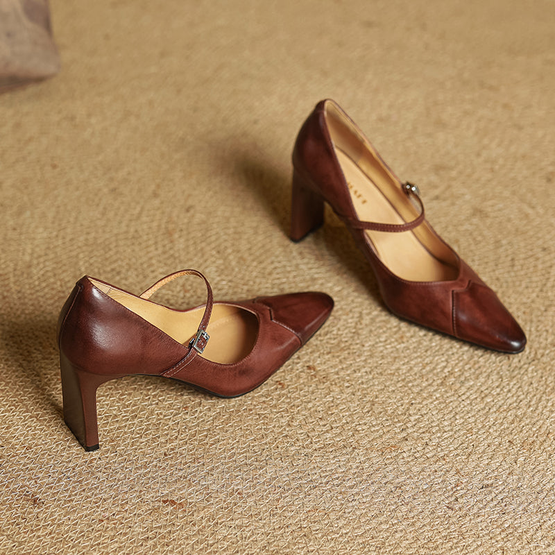 Ivy Genuine Leather Heels