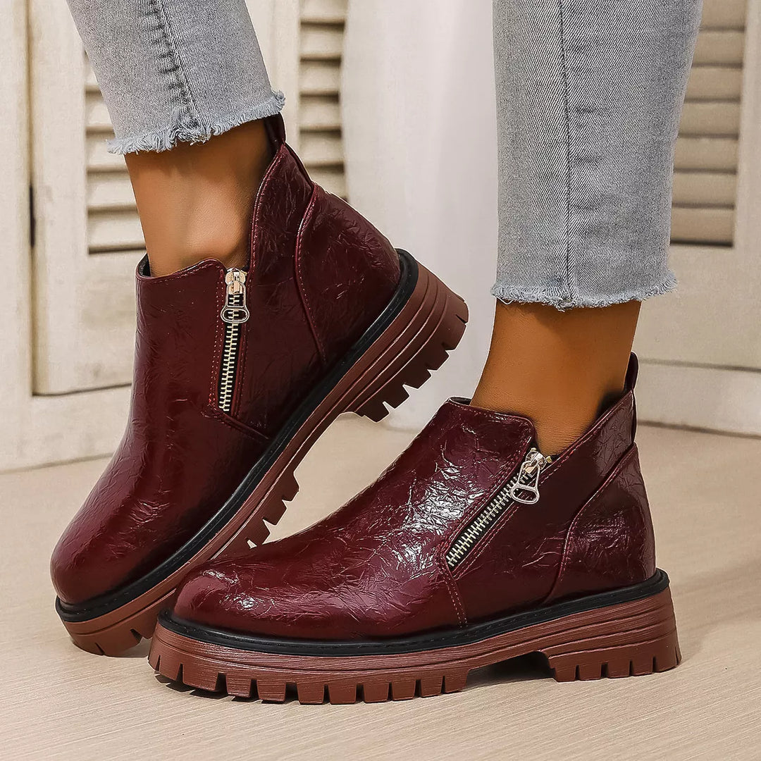 Sophia Classic Mid-Heel Ankle Boots