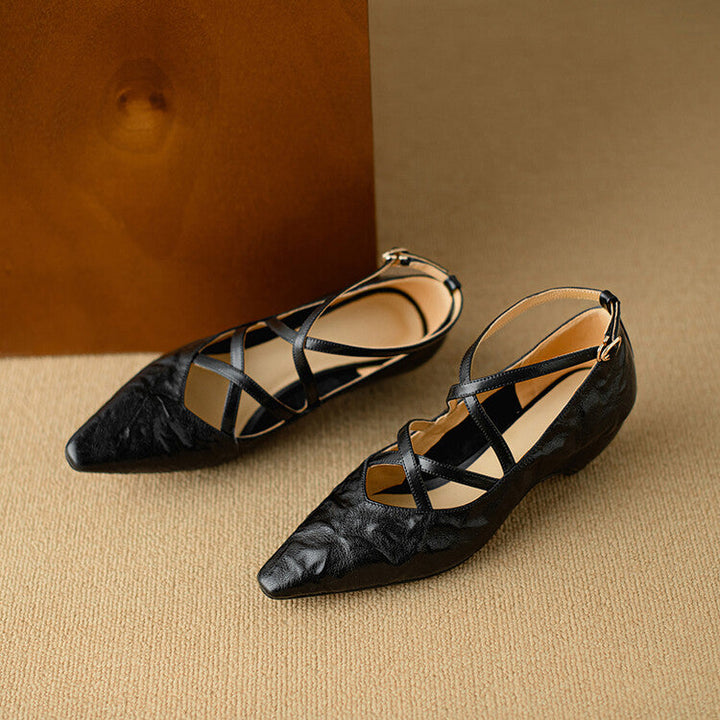 Paola Genuine Leather Heels