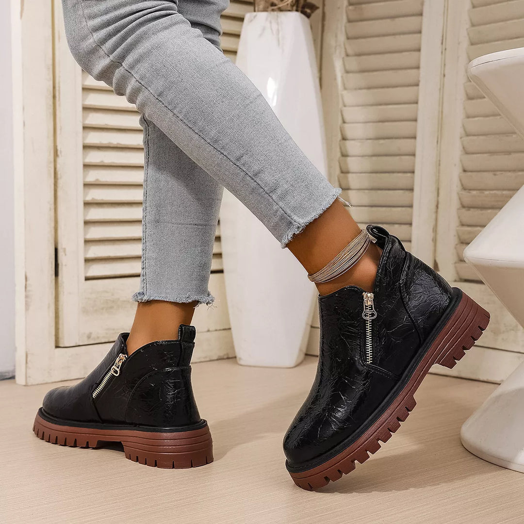 Sophia Classic Mid-Heel Ankle Boots