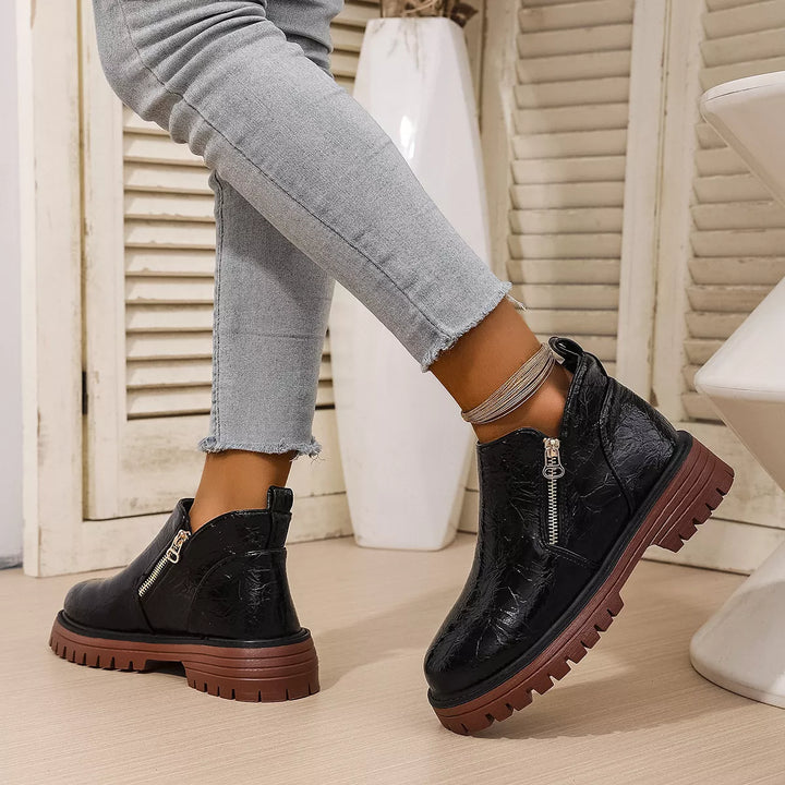 Sophia Classic Mid-Heel Ankle Boots