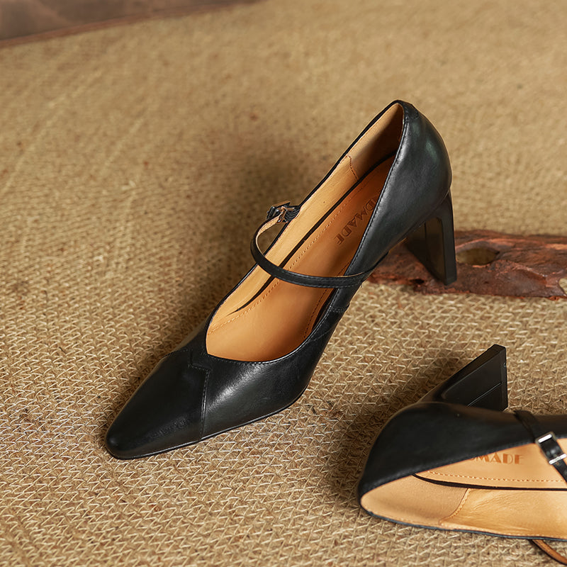 Ivy Genuine Leather Heels