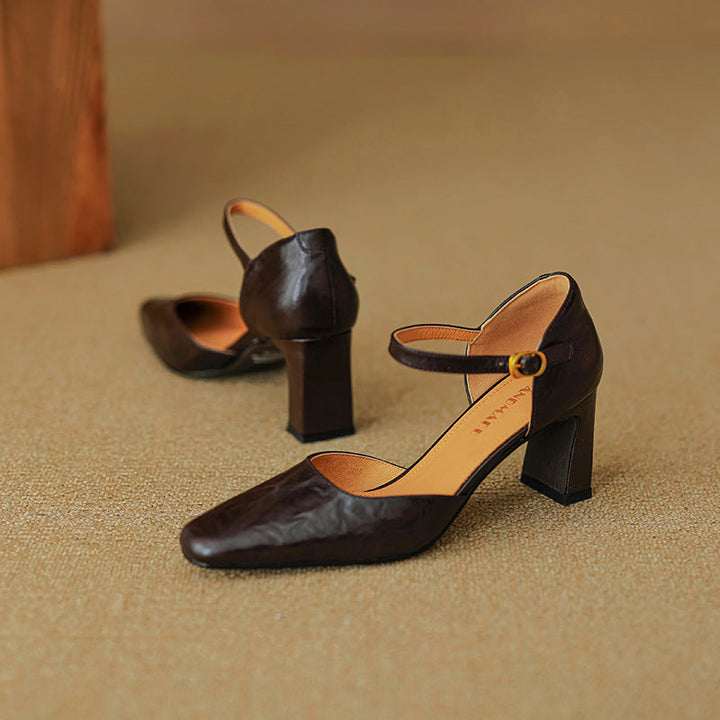 Alethea Genuine Leather Heels