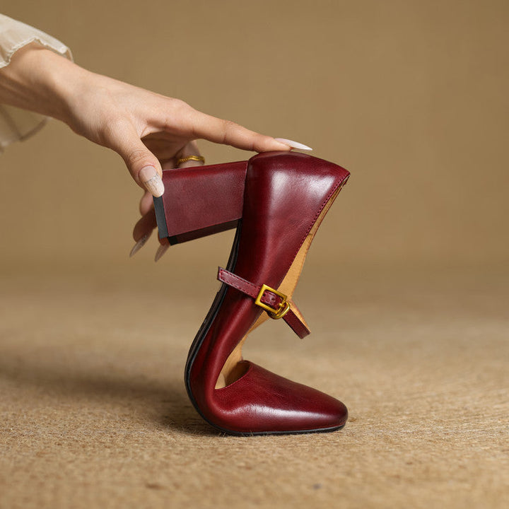 Sophia Genuine Leather Heels