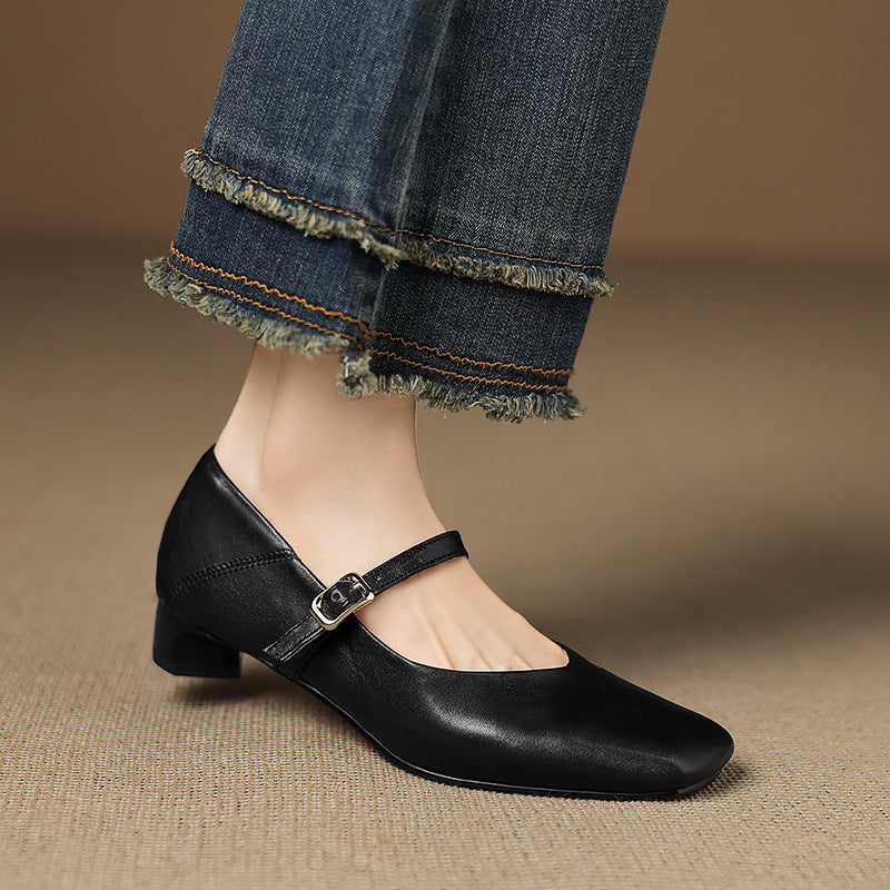 Athea Genuine Leather Flats