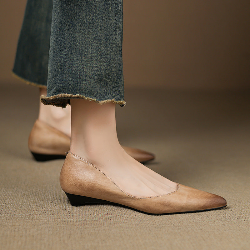 Meya Genuine Leather Flats