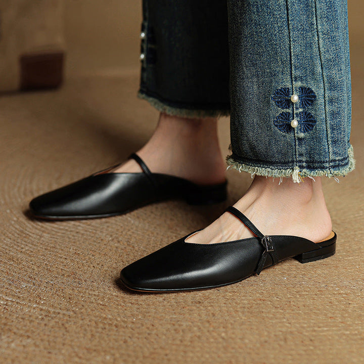 Marisol Genuine Leather Mules