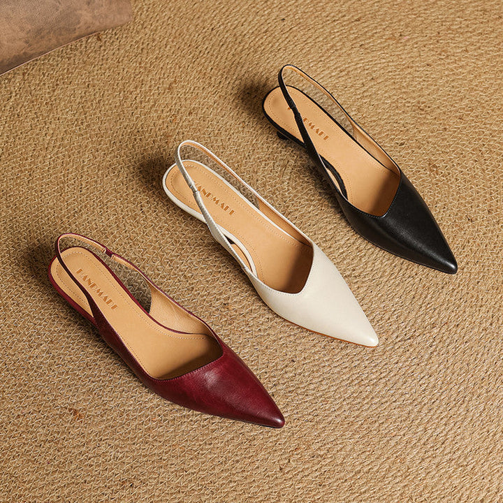 Loryn Genuine Leather Slingbacks