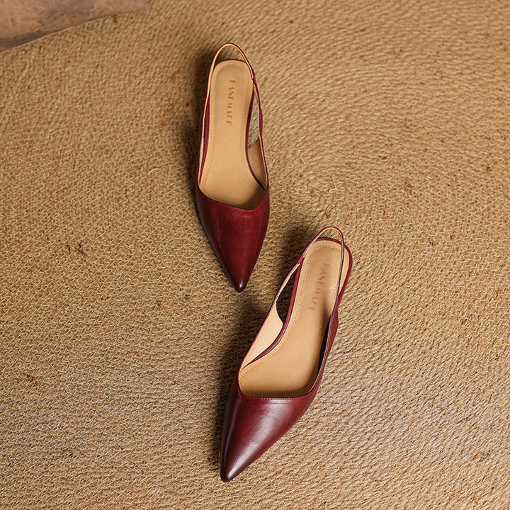 Loryn Genuine Leather Slingbacks