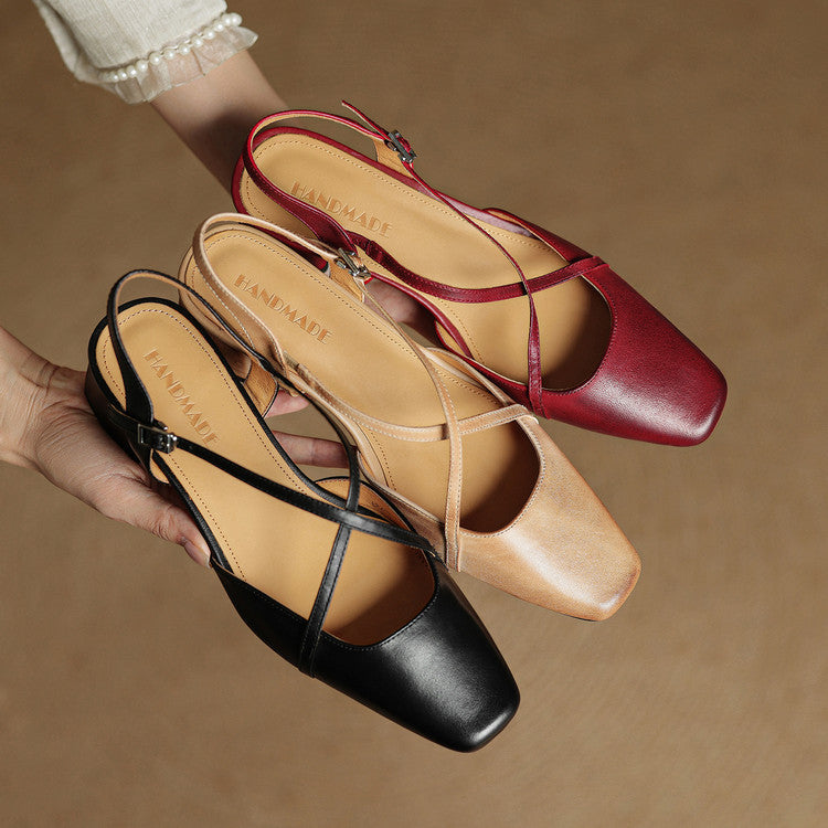 Luita Genuine Leather Heels