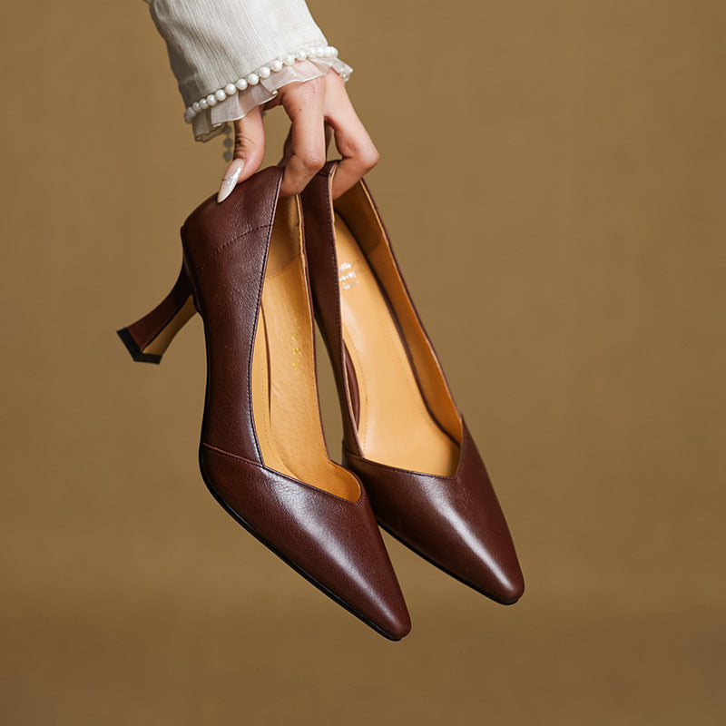 Morae Genuine Leather Heels