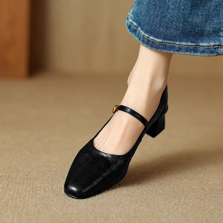Remina Genuine Leather Heels