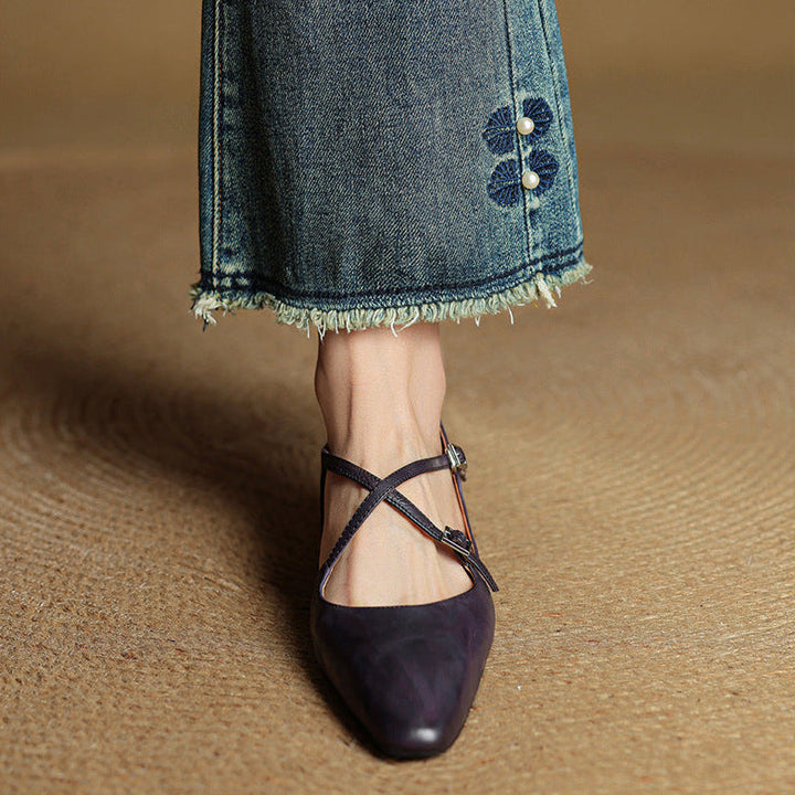 Lanci Genuine Leather Flats