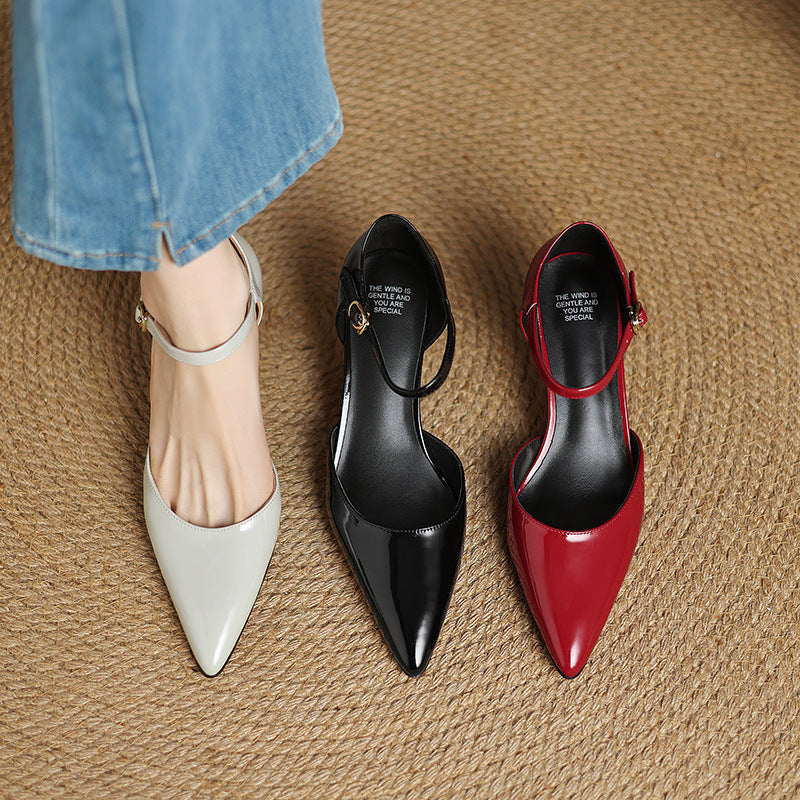 Trela Genuine Leather Heels