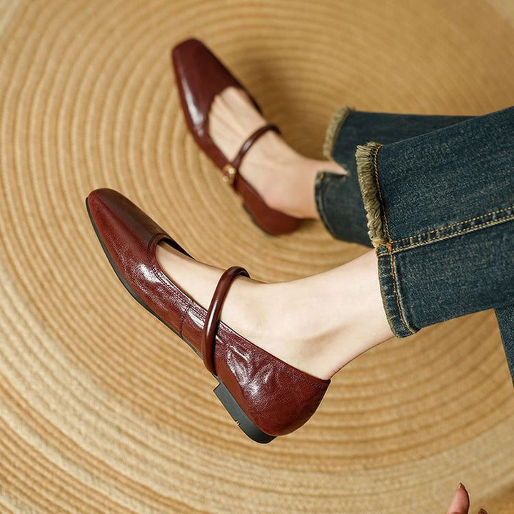 Carla Genuine Leather Flats