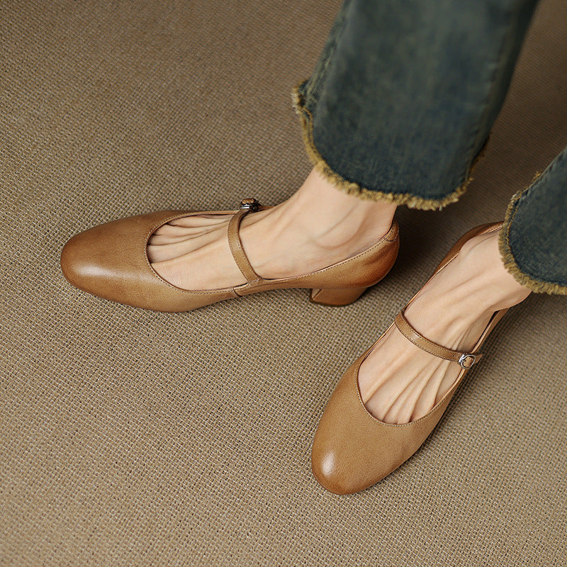 Cyra Genuine Leather Pumps