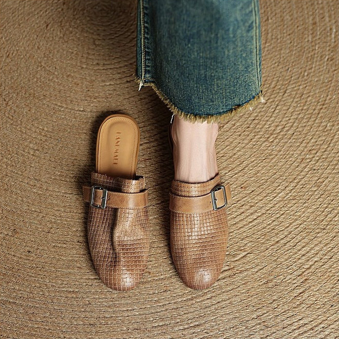 Sofia Genuine Leather Mules