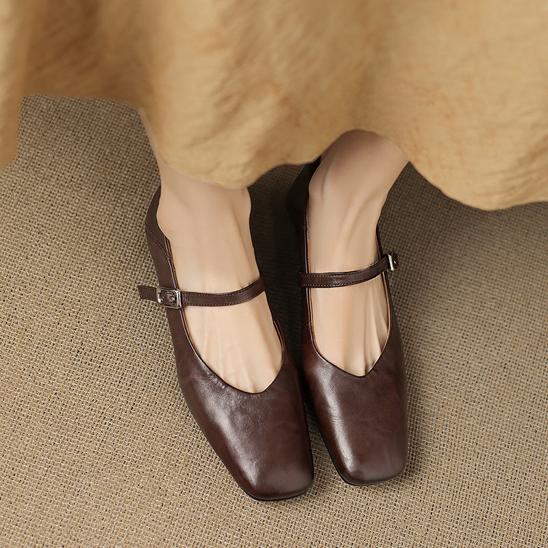 Athea Genuine Leather Flats