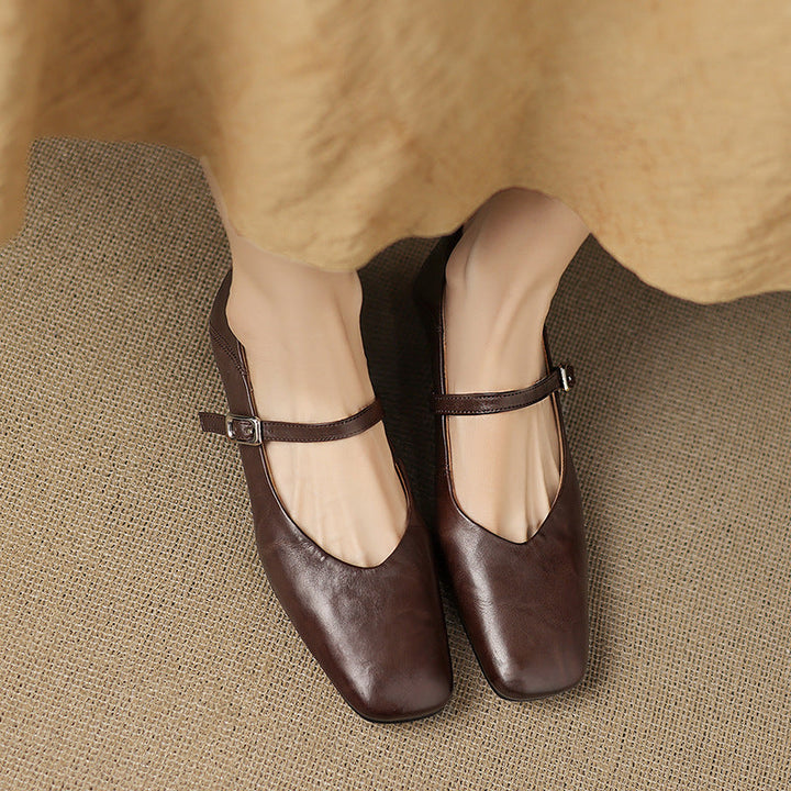 Athea Genuine Leather Flats