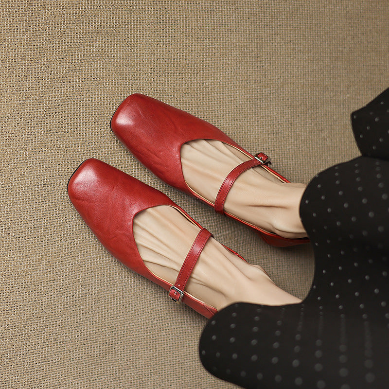 Athea Genuine Leather Flats