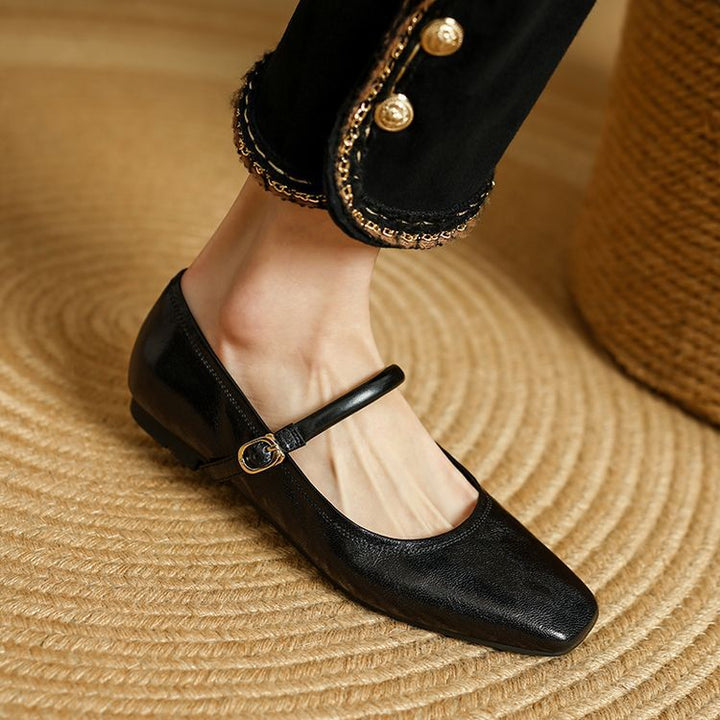 Carla Genuine Leather Flats