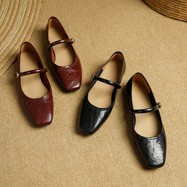 Carla Genuine Leather Flats