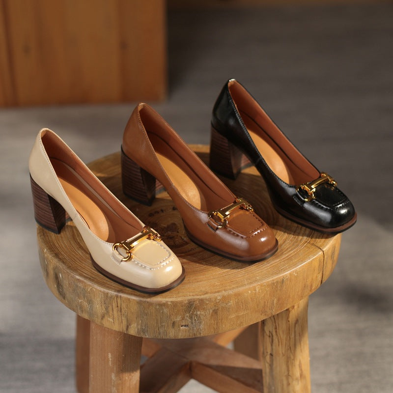 Velora Genuine Leather Heels