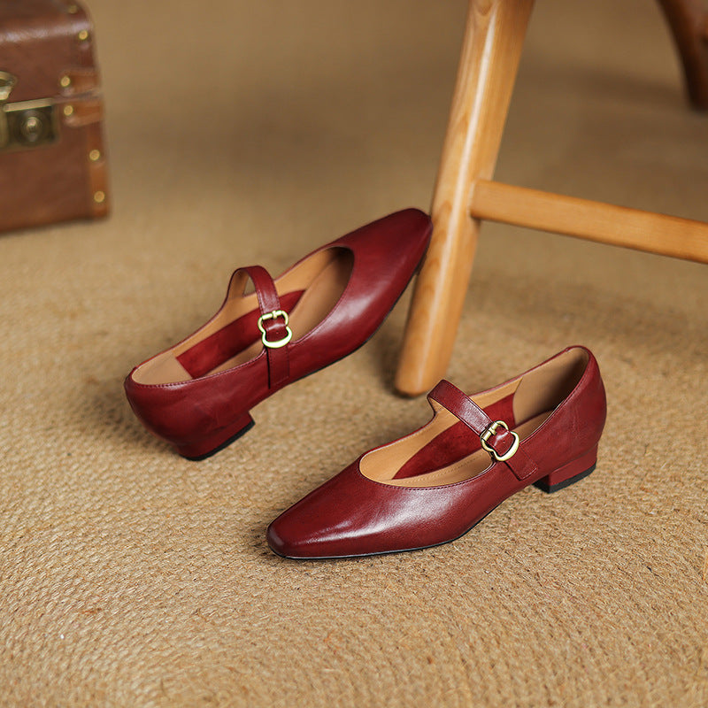 Livia Genuine Leather Heels